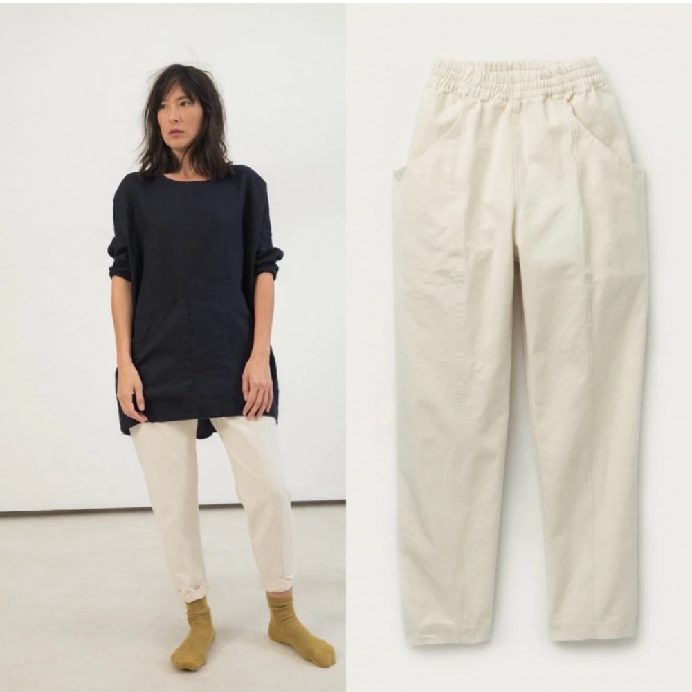 Elizabeth Suzann Clyde Work Pant in Natural, Size 2